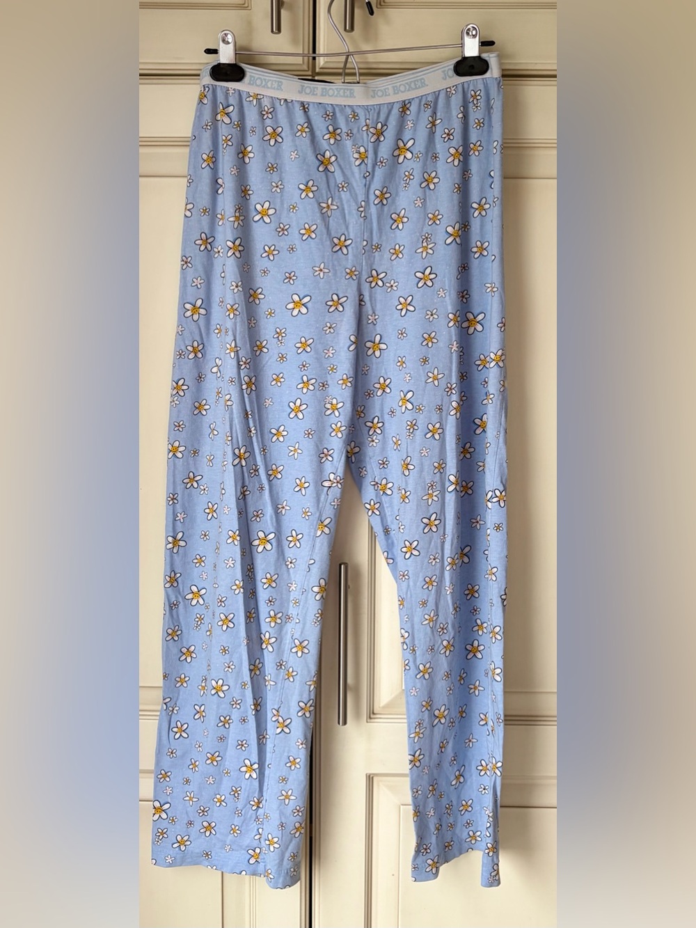 🍊 Joe Boxer Light Blue Daisy Print PJ Bottoms. Medium. Cotton.